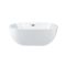 Milano Overton - White Modern Oval Double-Ended Freestanding Bath - 1800mm x 750mm - Choice of Overflow Finish