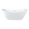 Milano Overton - White Modern Oval Double-Ended Freestanding Bath - 1830mm x 710mm - Choice of Overflow Finish