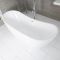 Milano Overton - White Modern Oval Double-Ended Freestanding Bath - 1830mm x 710mm - Choice of Overflow Finish