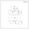Milano Hest - Stone Grey Traditional Double-Ended Freestanding Bath with Brushed Gold Feet - 1795mm x 785mm (No Tap-Holes)
