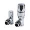 Milano - Chrome Thermostatic Angled Valve - 15mm Copper Euro Cone Adapters