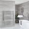 Milano Kent - Chrome Straight Heated Towel Rail - 1200mm x 1000mm