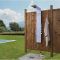Milano Tahuata - Chrome Thermostatic Outdoor Shower Tower with Shower Head, Hand Shower and Body Jets (5 Outlet)