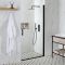 Milano Nero - Black Hinged Single Door Shower Enclosure - Choice of Sizes
