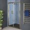 Milano Monet - Antique Brass Sliding Shower Door with Slate Tray - Choice of Sizes