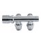 Milano - Chrome H-Block Angled Valve Chrome Handwheel - 15mm Copper Adapters