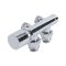 Milano - Chrome H-Block Angled Valve Chrome Handwheel - 15mm Copper Adapters