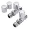 Milano - Straight Radiator Valves - Chrome (Pair)