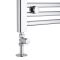 Milano - Straight Radiator Valves - Chrome (Pair)