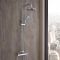 Milano Select - Chrome Thermostatic Mixer Shower with Shower Head, Hand Shower and Telescopic Riser Rail (2 Outlet)