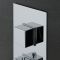 Milano Arvo - Modern 1 Outlet Square Twin Thermostatic Shower Valve - Chrome