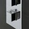 Milano Arvo - Modern 2 Outlet Square Twin Diverter Thermostatic Shower Valve - Chrome