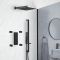 Milano Preto - Modern 3 Outlet Square Triple Diverter Thermostatic Shower Valve - Black
