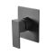 Milano Preto - Modern Square Manual Shower Valve - One Outlet - Black