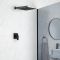 Milano Preto - Modern Square Manual Shower Valve - One Outlet - Black