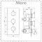 Milano Mirage - Round 3 Outlet Triple Diverter Thermostatic Shower Valve - Chrome
