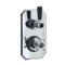 Milano Elizabeth - Traditional Concealed Thermostatic Twin Diverter Shower Valve - Chrome and Black