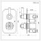 Milano Elizabeth - Traditional Concealed Thermostatic Twin Diverter Shower Valve - Chrome and Black