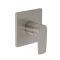 Milano Hunston - Brushed Nickel Shower with Square Hand Shower and Riser Rail (1 Outlet)