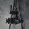 Milano Elizabeth - Traditional Twin Exposed Thermostatic Shower Valve - Black