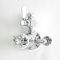 Milano Elizabeth - Traditional Twin Exposed Thermostatic Shower Valve - Chrome and White