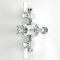 Milano Elizabeth - Traditional Triple Exposed Thermostatic Shower Valve - Chrome and White