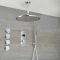 Milano Vis - Chrome Thermostatic Digital Shower with Round Shower Head, Hand Shower and Body Jets (3 Outlet)