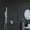 Milano Arvo - Chrome Shower with Square Hand Shower and Riser Rail (1 Outlet)