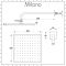 Milano Hunston - Brushed Nickel Shower with Wall Mounted Shower Head (1 Outlet)