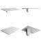 Milano Blade - Wall Mounted Waterfall Bath Filler and Square Concealed Thermostatic Valve - Chrome