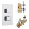 Milano Blade - Wall Mounted Waterfall Bath Filler and Square Concealed Thermostatic Valve - Chrome