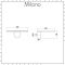 Milano Blade - Wall Mounted Waterfall Bath Filler and Square Concealed Thermostatic Valve - Chrome