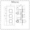 Milano Blade - Chrome Thermostatic Shower with Shower Head, Hand Shower and Bath Filler (3 Outlet)
