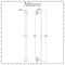 Milano Hunston - Modern Shower Riser Rail - Brushed Nickel