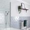 Milano Elizabeth - Traditional Riser Rail Kit with Hand Shower and Integrated Elbow - Chrome and Black (1 Outlet)