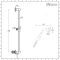 Milano Elizabeth - Traditional Riser Rail Kit with Hand Shower and Integrated Elbow - Chrome and Black (1 Outlet)
