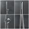 Milano Mirage - Chrome Thermostatic Shower with Ceiling Mounted Shower Head and Hand Shower (2 Outlet)