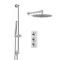 Milano Mirage - Chrome Thermostatic Shower with Wall Mounted Shower Head, Hand Shower and Riser Rail (2 Outlet)