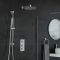 Milano Mirage - Chrome Thermostatic Shower with Wall Mounted Shower Head, Hand Shower and Riser Rail (2 Outlet)