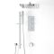 Milano Arvo - Chrome Thermostatic Shower with Diverter, Overflow Bath Filler, Shower Head, and Riser Rail with Hand Shower (3 Outlet)