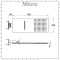 Milano Hunston - Brushed Nickel Thermostatic Shower with Diverter, Waterblade Shower Head, Hand Shower and Riser Rail (3 Outlet)