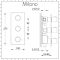 Milano Hunston - Brushed Nickel Thermostatic Shower with Diverter, Waterblade Shower Head, Hand Shower and Riser Rail (3 Outlet)