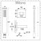 Milano Hunston - Brushed Nickel Thermostatic Shower with Diverter, Waterblade Shower Head and Hand Shower (3 Outlet)