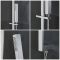 Milano Arvo - Chrome Thermostatic Shower with Square Hand Shower and Riser Rail (1 Outlet)