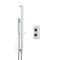 Milano Arvo - Chrome Thermostatic Shower with Square Hand Shower and Riser Rail (1 Outlet)