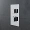 Milano Arvo - Chrome Thermostatic Shower with Square Hand Shower and Riser Rail (1 Outlet)