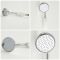 Milano Elizabeth - Chrome and White Traditional Twin Exposed Thermostatic Shower with Grand Rigid Riser Rail (2 Outlet)