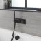 Milano Nero - Black Thermostatic Shower with Diverter, Overflow Bath Filler and Hand Shower (2 Outlet)
