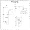 Milano Elizabeth - Chrome and White Traditional Thermostatic Shower with Diverter, Shower Head, Hand Shower and Riser Rail (2 Outlet)