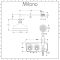 Milano Elizabeth - Chrome and White Traditional Thermostatic Shower with Diverter, Shower Head and Hand Shower (2 Outlet)